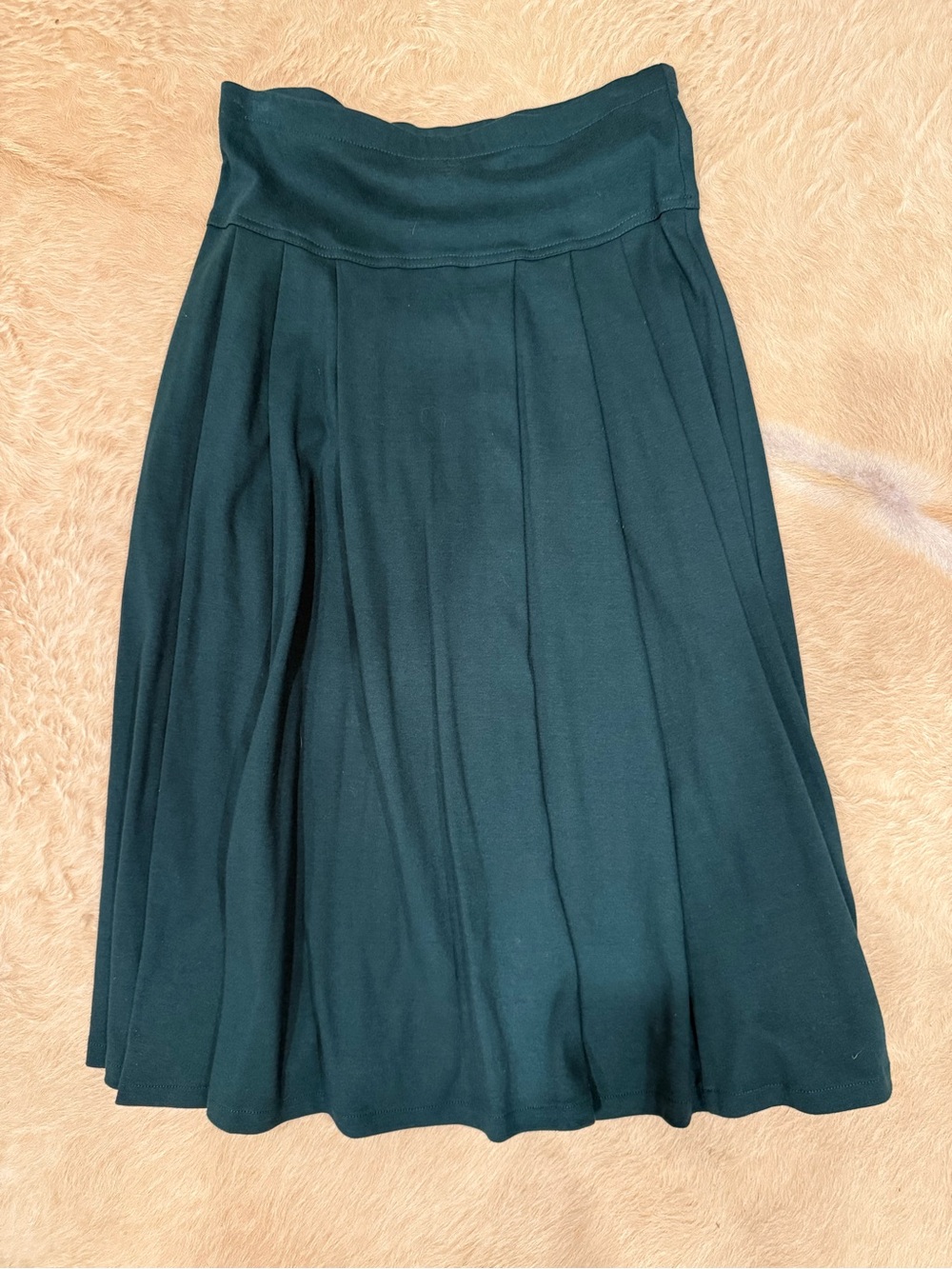 Vintage Scott McClintock Forest Green Pleated Skater Skirt